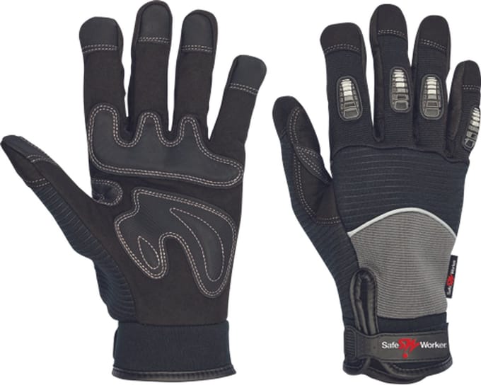 SafeWorker MARK TL DEFEND handschoen 01010178 - 6 stuks - Grijs/Zwart - 10