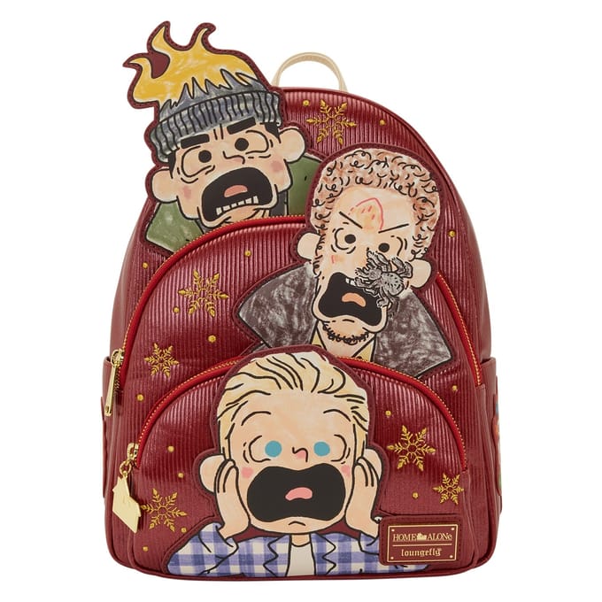 Loungefly Home Alone Triple Pocket Mid-Size Backpack
