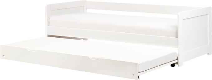 GRAVELINES - Onderschuifbed - Wit - 90 x 200 cm - Hout