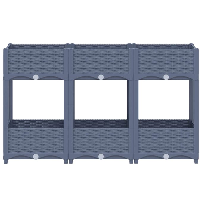 vidaXL - Plantenbak - verhoogd - 120x40x71 - cm - polypropyleen
