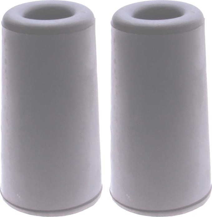 Deltafix Deurbuffer - 2x - deurstopper - grijs - rubber - 75 x 40 mm - schroefbevestiging
