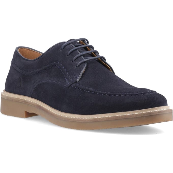 Hush Puppies Genny Leren Heren Navy Veterschoenen