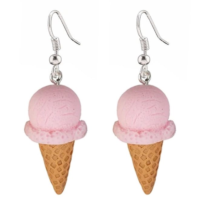 Fako Bijoux® - Oorbellen - IJsjes - Hoorntjes - Roze