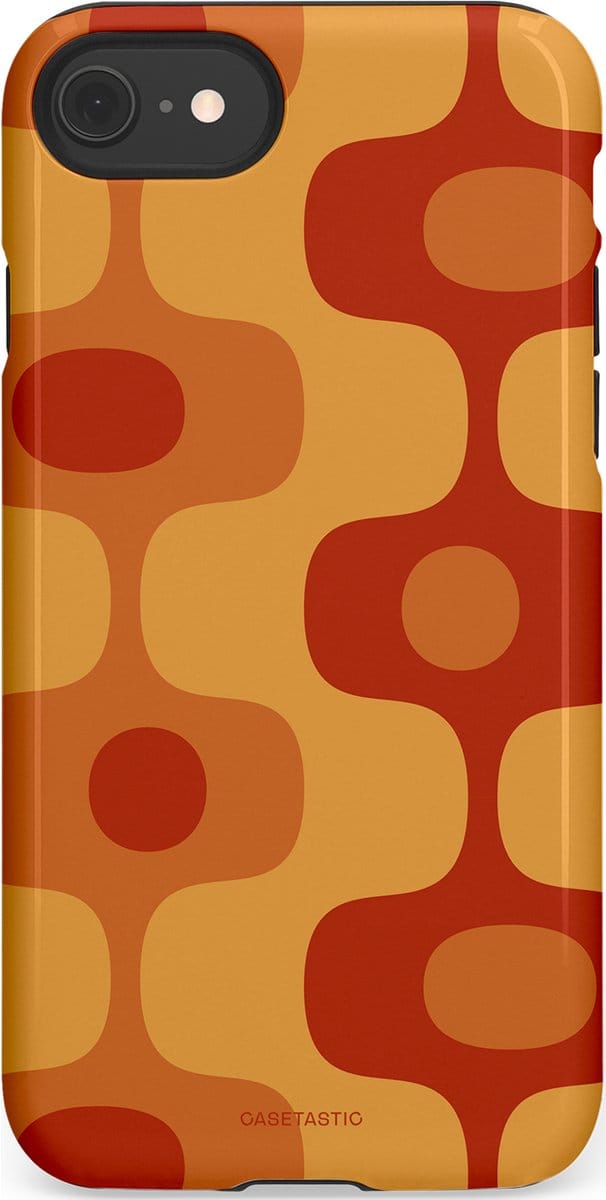 Casetastic hoesje geschikt voor Apple iPhone SE / Apple iPhone 7 / Apple iPhone 8 - Dubbellaagse bescherming - Vintage Rust - Fashion Case - Terracotta Goud