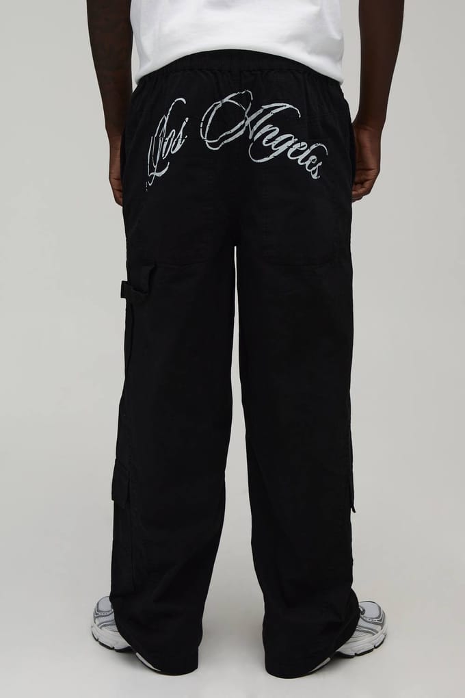 Baggy Fit Cargo Broek Met LA Gusset | Black | Size 36