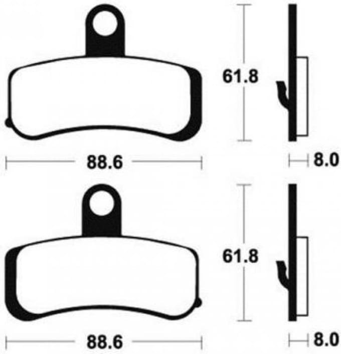 Bendix-remblok voor Harley-Davidson 1584 FXST Softail Standard vanaf 2008, MF353, nieuw