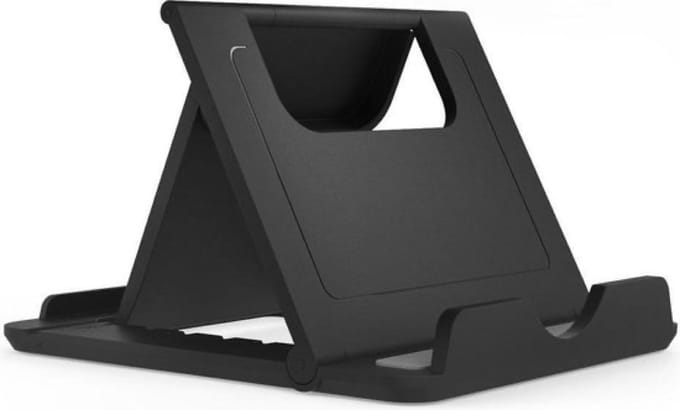Knaak Verstelbare Telefoonhouder - Universele Smartphone Standaard Bureau Tafel - Zwart