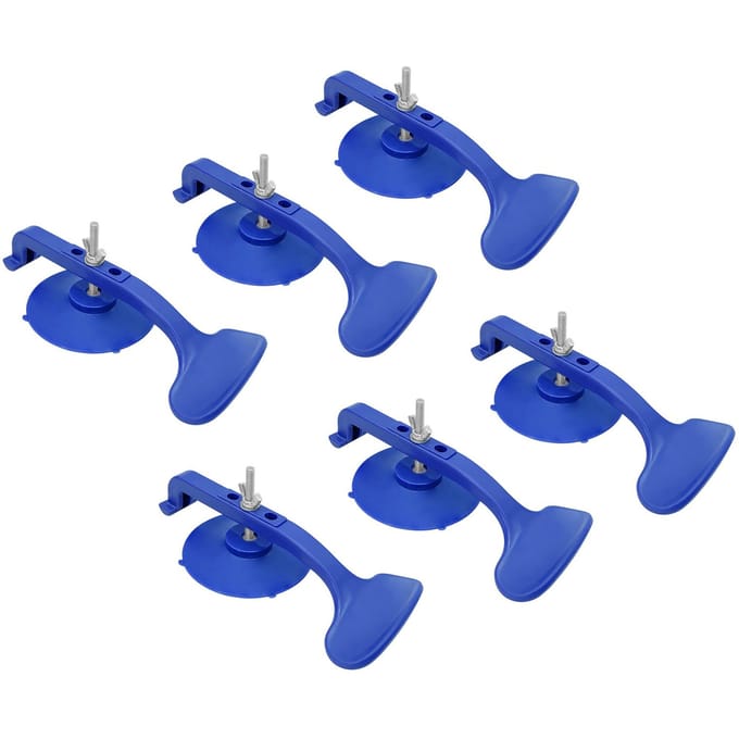 Pinces à ventouse 6 pièces bleu