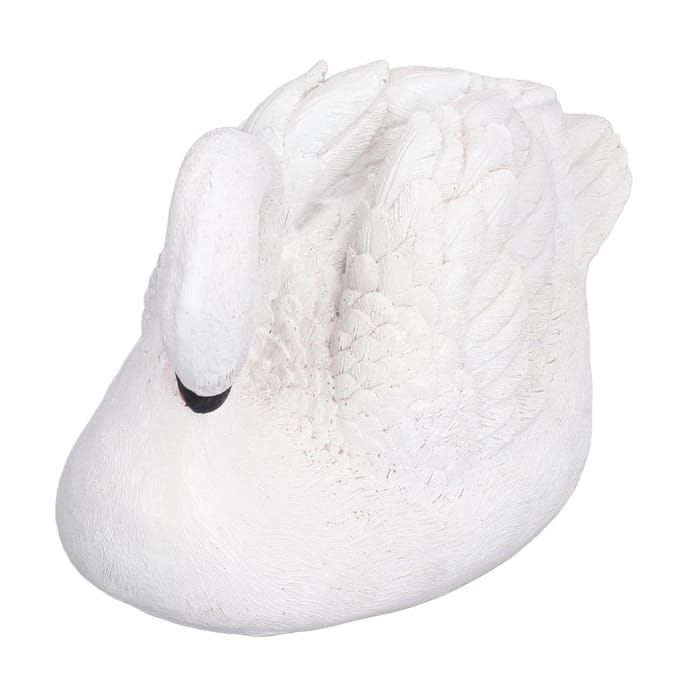 Hars Witte Zwaan Beeldje Hars Witte Gans Standbeeld voor Buitentuin Tuindecoratie white