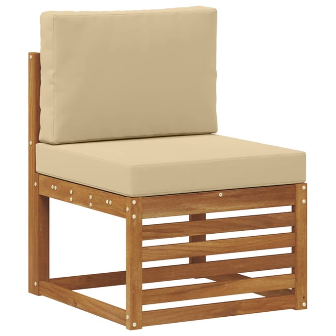 vidaXL - Buiten - bank - set - 11 - st - Natuurlijk - en - Beige - Polyester