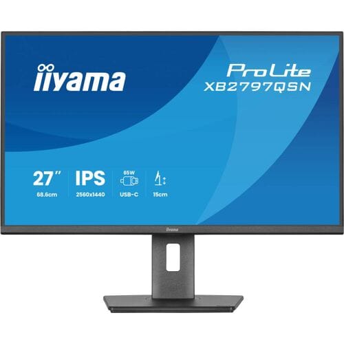 Iiyama ProLite LCD-monitor Energielabel E (A - G) 68.6 cm (27 inch) 2560 x 1440 Pixel 16:9 1 ms USB-C IPS LCD