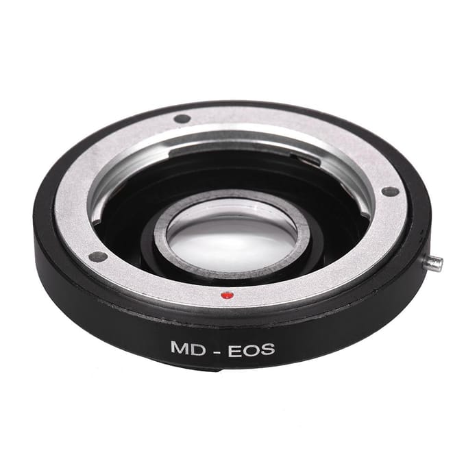 Bague d'adaptation de monture d'objectif MD-EOS avec objectif correcteur pour objectif Minolta MD adapté au Canon EOS EF black