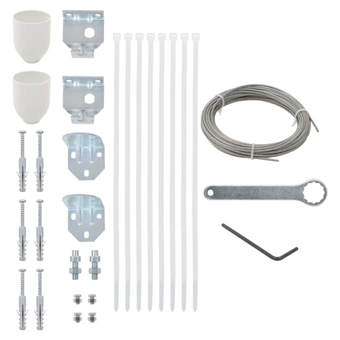 vidaXL - Balkonscherm - accessoireset - 29-delig