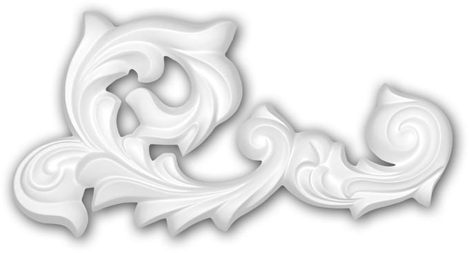 Decorative element 160123 Profhome rococo barok stijl wit