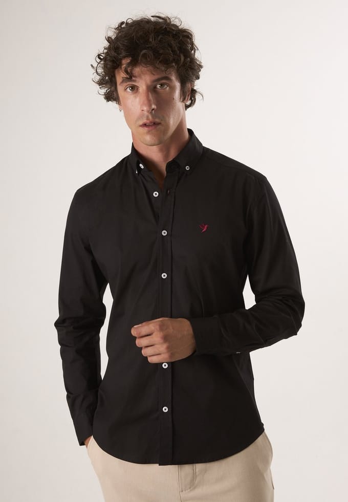 Felix Hardy Overhemd - Overhemden - 97% Katoen Heren Zwart - M