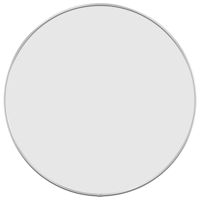 vidaXL - Wandspiegel - rond - Ø50 - cm - zilverkleurig