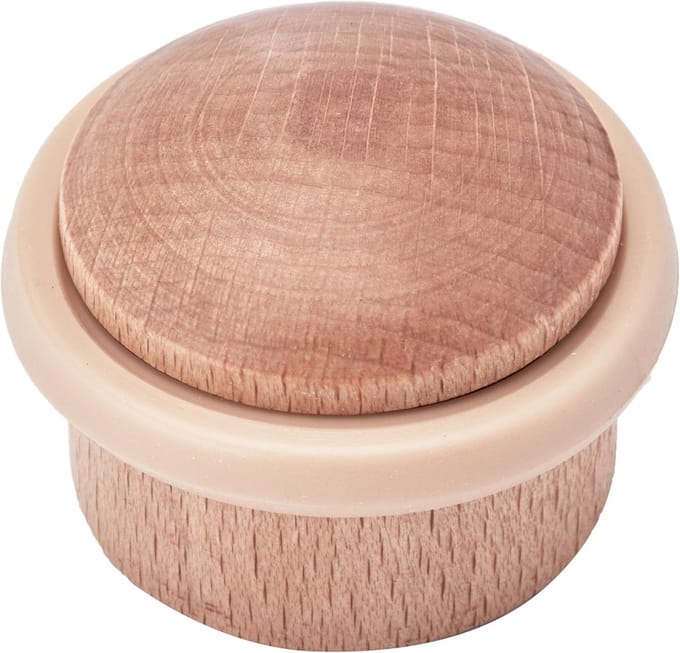 Cilindrische Houten Deurstopper Beuken Natuurlijk Hout Onzichtbare Schroef