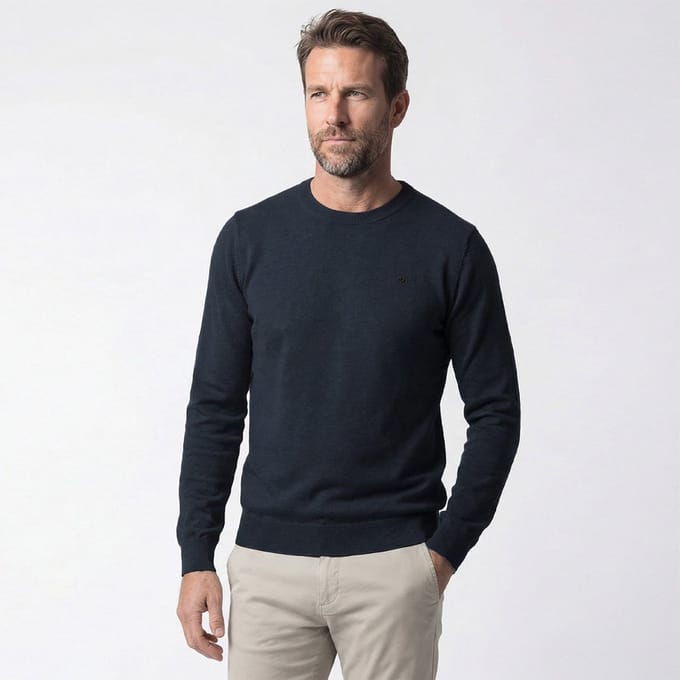Je m'appelle Mannen Trui Met stretch - Blauw - Maat M