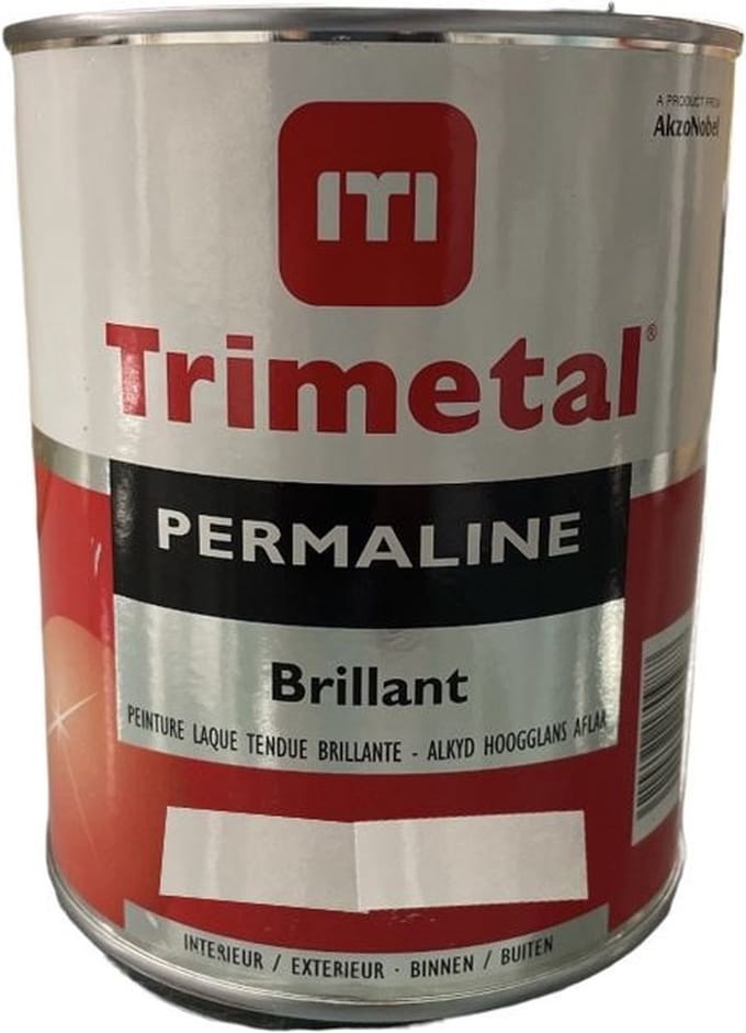 Trimetal Permaline Brillant - 1 l - 15-17 m² - Wit - Lak - Afwerkingslaag