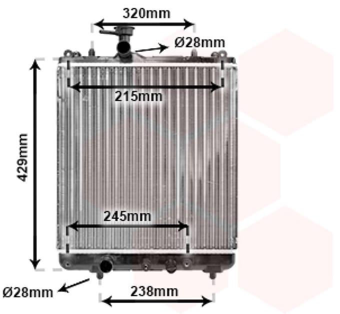 Van Wezel - RADIATOR VOOR SUBARU JUSTY 1995-2003 1770083