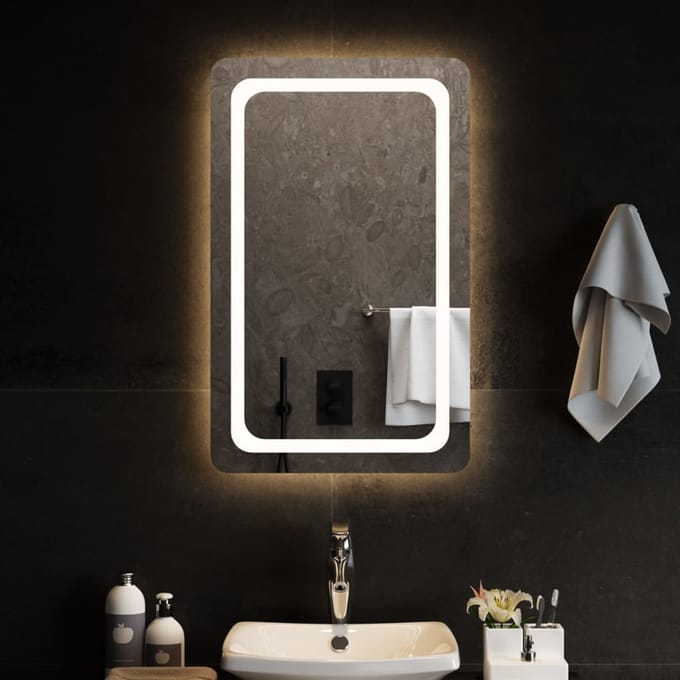 vidaXL - Badkamerspiegel - LED - 50x80 - cm