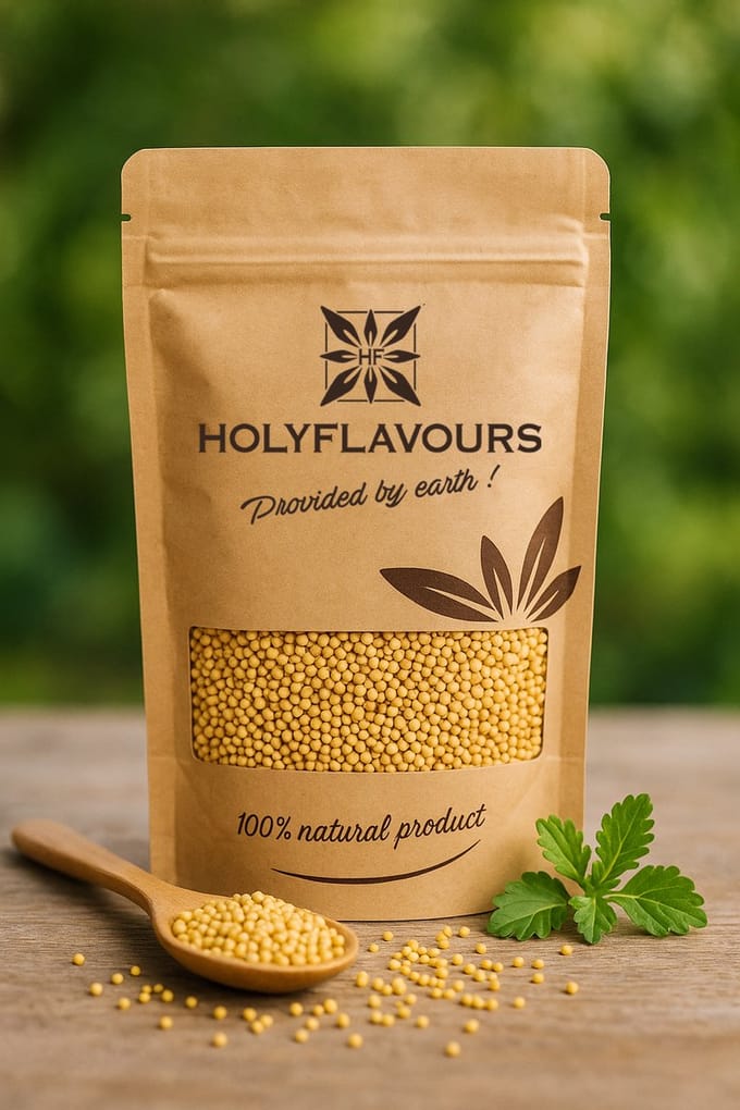 Mosterdzaad Heel Geel Sinapis Alba Kiemarm - 100 gram - Holyflavours