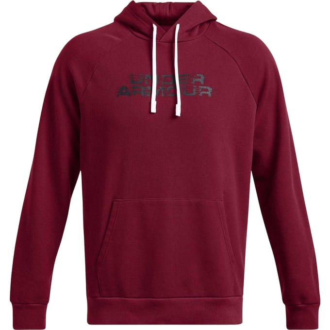 Under Armour Heren Rival Raglan-hoodie met trekkoord (Rood)