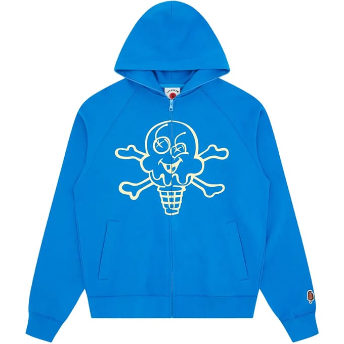 Hoodie Icecream Cones & Bones Zip Through