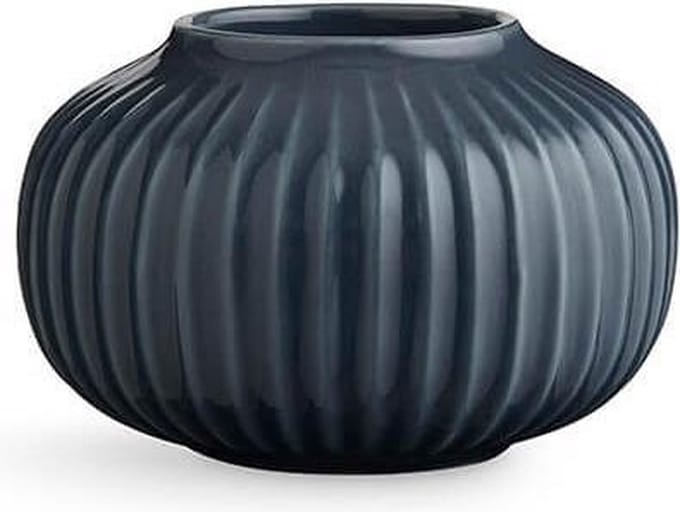 Kähler Design Hammershøi Waxinelichthouder - Ø 10 cm - Hoogte 6,5 cm - Antraciet