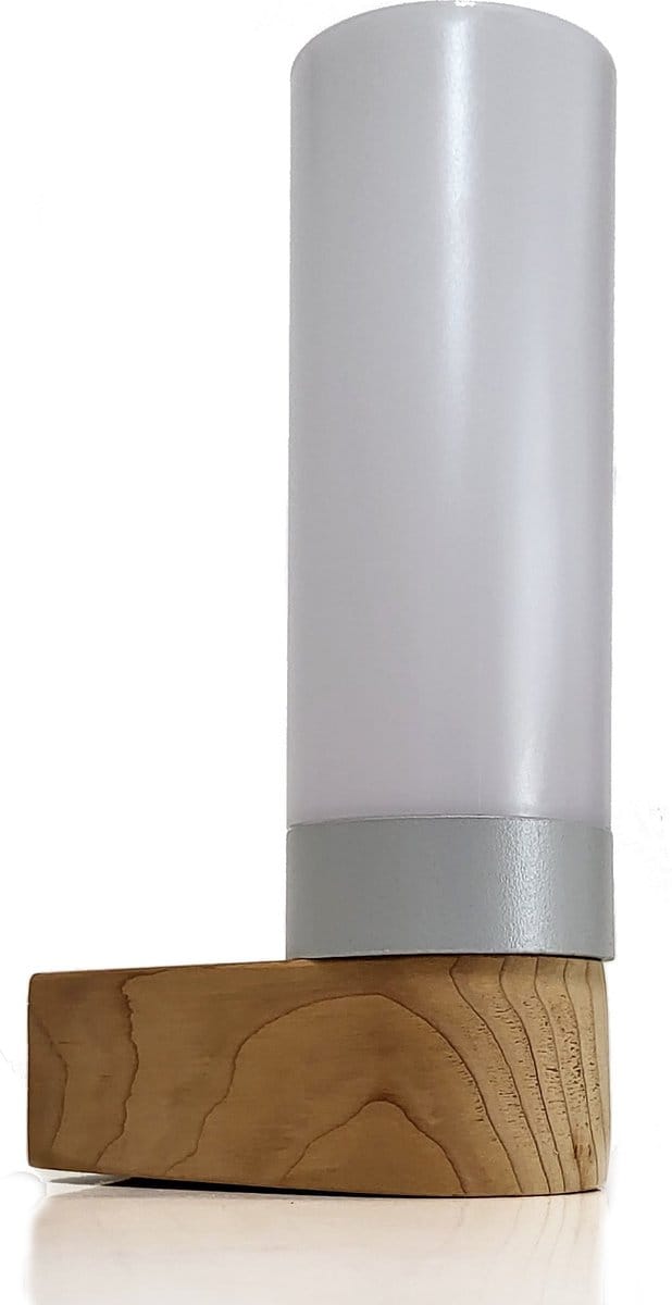 Massive buitenlamp 230V - 1735/01/87n1 - wit/zilver houtkleur