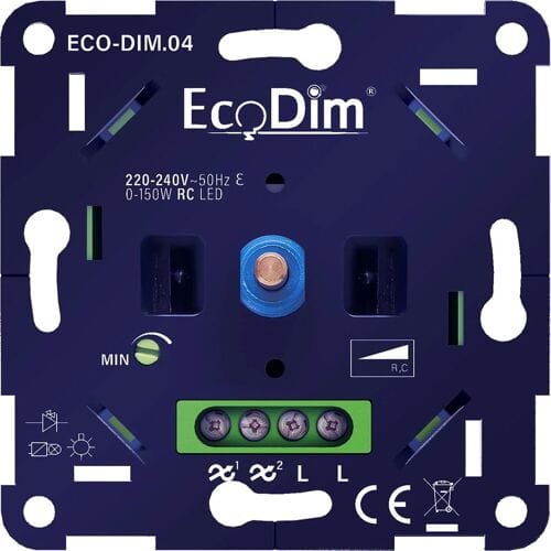 LED Dimmer 0-150 Watt – Universeel - Fase Afsnijding - Ecodim 04