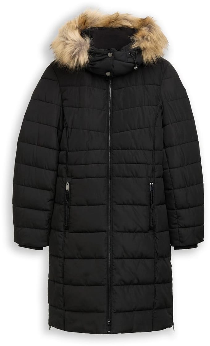 Tom Tailor - Pufferjas met afneembare capuchon - Maat S - deep black