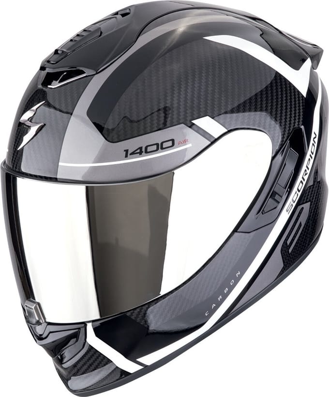 Scorpion EXO-1400 Evo II Carbon Air Enko Zwart Wit Zilver Integraalhelm - Helm