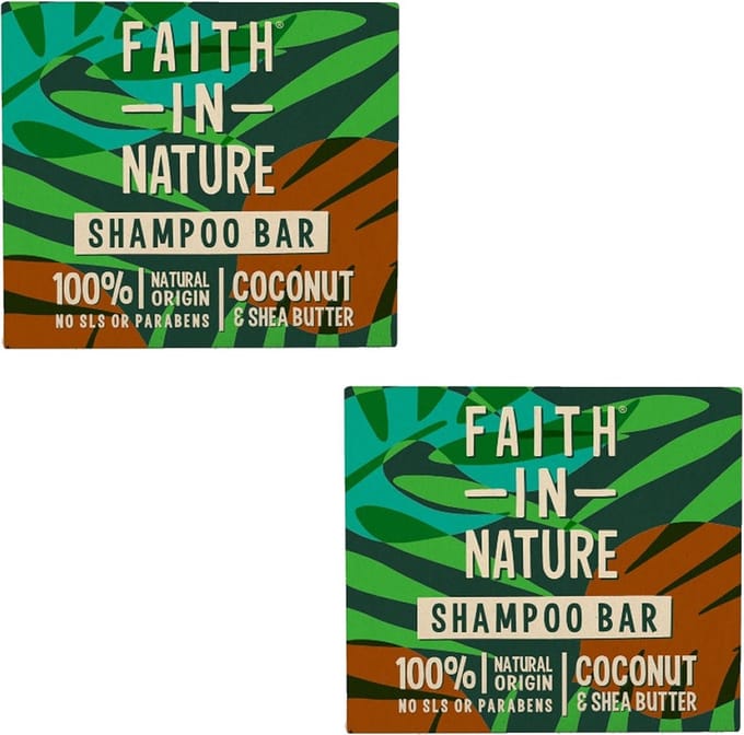 FAITH IN NATURE - Shampoo Bar Coconut & Shea Butter - 2 Pak