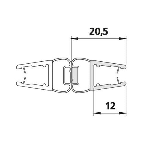 Kermi Atea replacement magnetic profile vertical 2534098