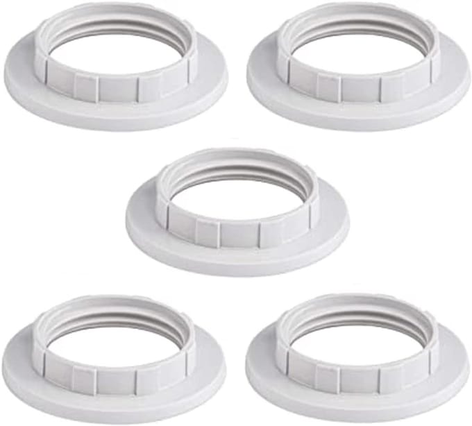 Lampenkap Reducer Ring E27 Converter - 5 Stuks Plastic Adapter voor Lampen, Fitting en Lampenkappen