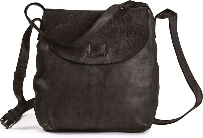 HAROLD'S Leren Schoudertas Submarine Shoulderbag Black Zwart