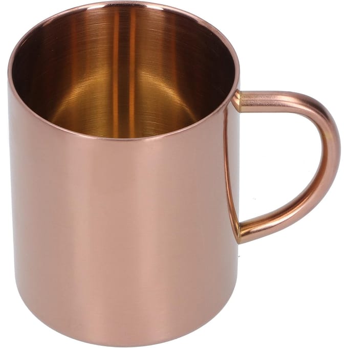 Mok 304 Roestvrij Staal Dubbellaags Anti-Verbranding Koffie Thee Waterbeker met Handvat 400ml(Goud )