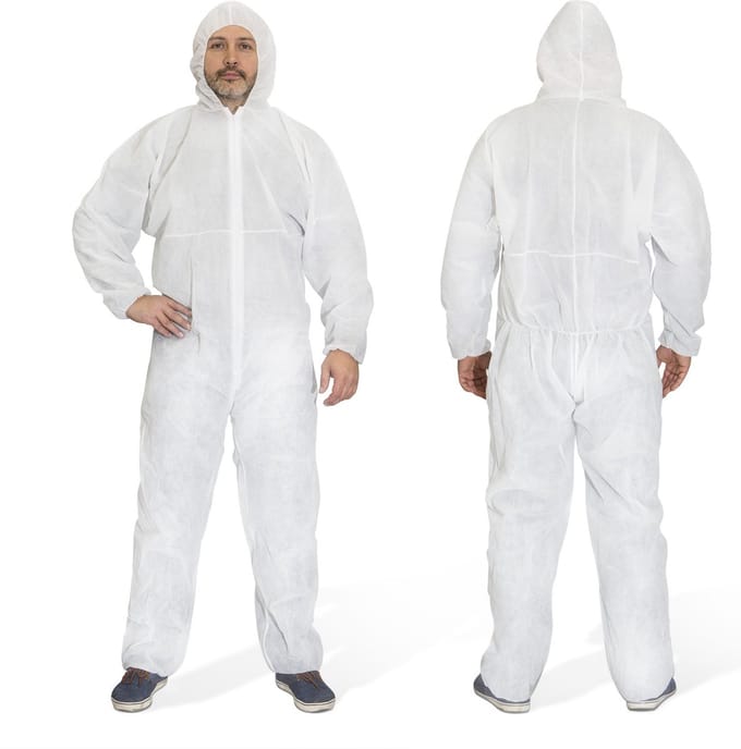HANDY - Verf Wegwerp Overall - One size (XL) - Wit - Verfoverall - BPK