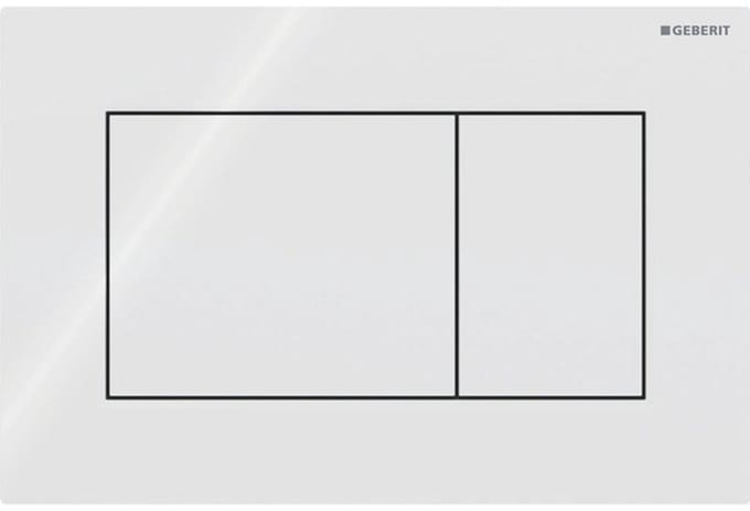 Geberit Sigma01 bedieningsplaat - 2-toets spoeling - vierkant - alpien wit