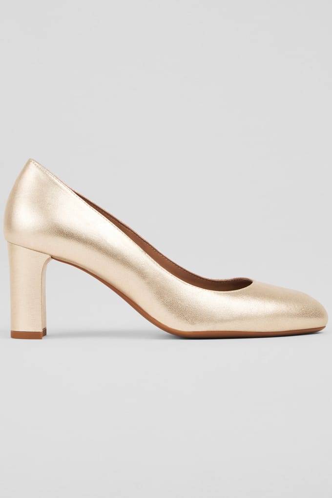 LK Bennett Cc Winola Round Toe Block Gold Größe: 36 | Pumps Outlet | Damen | Gelb