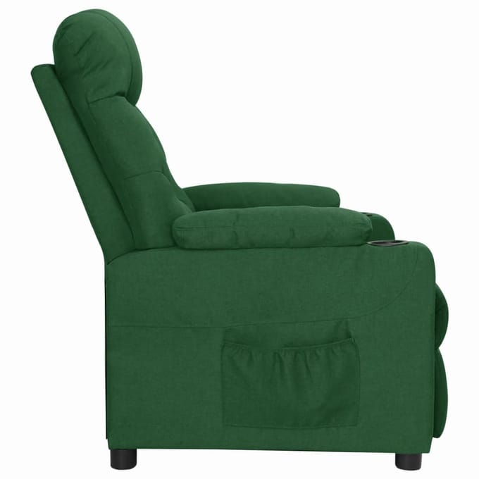 vidaXL - Fauteuil - verstelbaar - stof - donkergroen