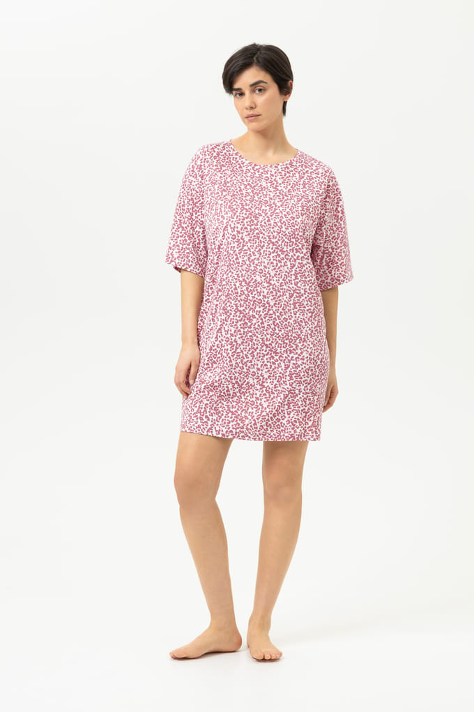 Bigshirt met korte mouwen Serie Sleepy Leo Bridal Rose