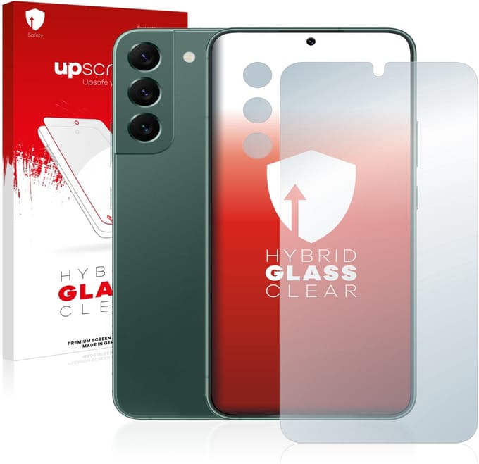 upscreen - Screenprotector voor Samsung Galaxy S22 Plus 5G (Voor+Camera) - Folie Beschermfolie Beschermglas transparant