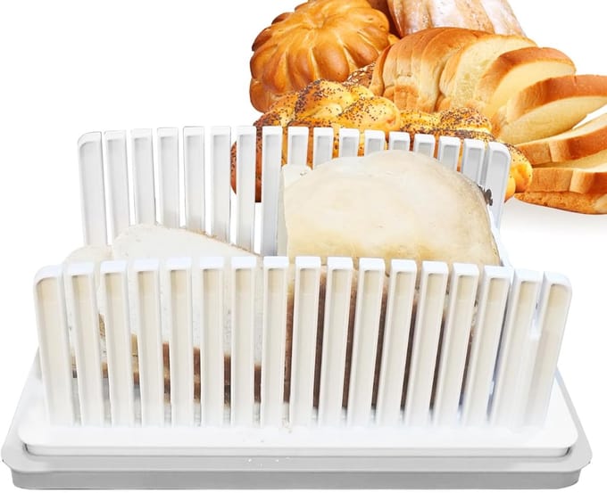 Broodsnijmachine - Broodsnijder - Gelijkmatig Snijden - Verstelbare Dikte - 335 cm - Wit