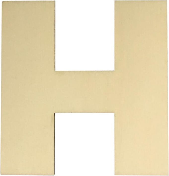 Houten Plakletter H | 8 cm