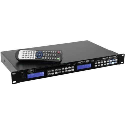 Omnitronic DMP-103RDS DJ dubbele mediaspeler 19 inch