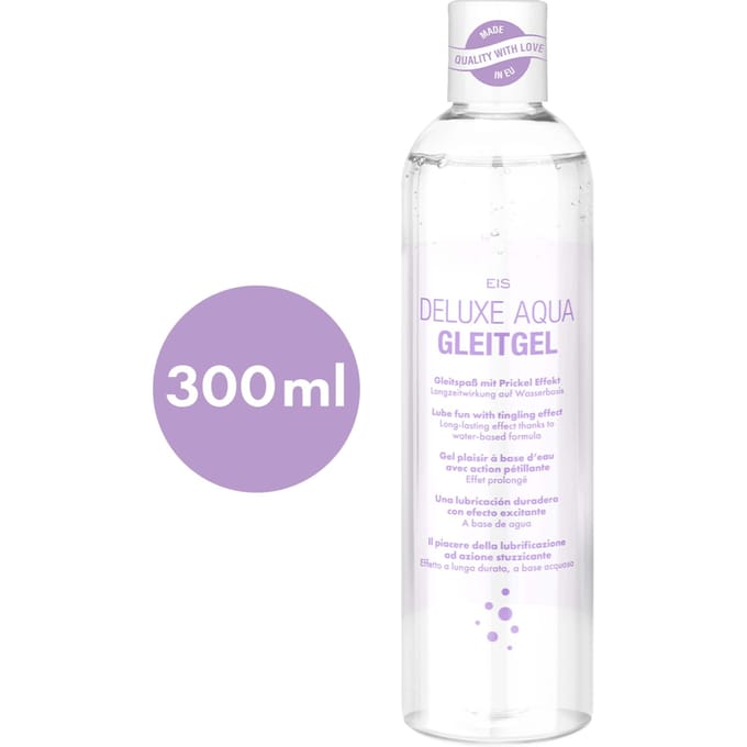 EIS, Deluxe Aqua glijmiddel, langdurige werking op waterbasis, prikkelend glijmiddel, 300 ml