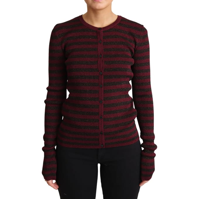 Metalen Gestreepte Cardigan Tsh5774