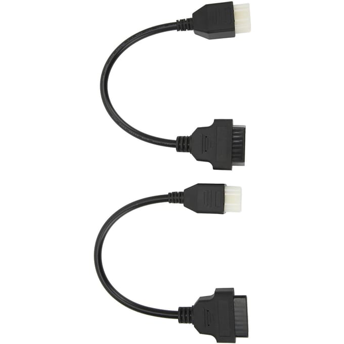 2 STuks 6 Pin OBD‑OBD2 Motorfiets Diagnostische Scanner Kabel Vervanging voor Delphi Motorfiets Motor gray